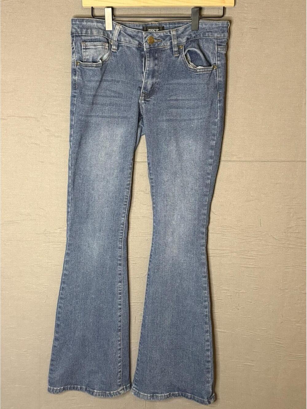 Jeans Size 5 High Rise Bell Bottom Light Wash Stretch Rise Supply Co Flare